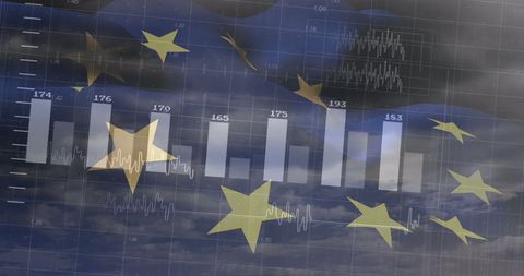 EU Data Analysis with Digital Economic Trends Graphs - Download Free Stock Images Pikwizard.com
