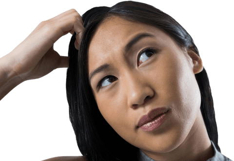 confused woman scratching head over white transparent background - Download Free Stock Videos Pikwizard.com