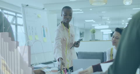 Diverse Team Connecting Through Digital Technology in Modern Office