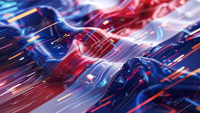 Vibrant Digital Fluidity with Glowing Circuit Animations