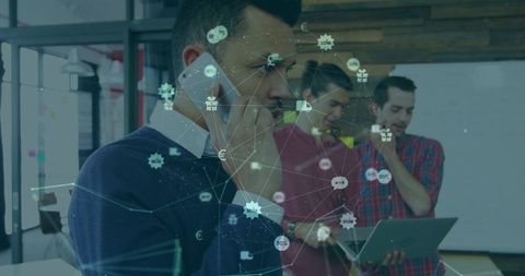 Innovative business communication with digital technology collaboration