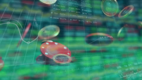 Global Business Connections with Data and Casino Concept