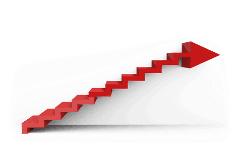 red curved staircase arrow on transparent backdrop - Download Free Stock Videos Pikwizard.com