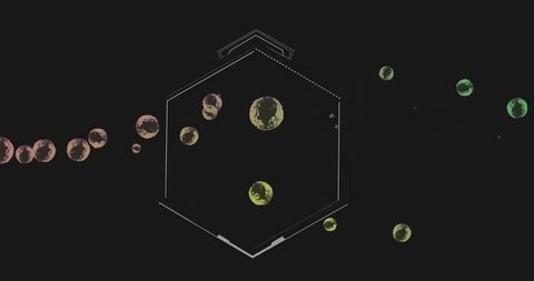 Data Processing and Digital Interface Concept with Colorful Bubbles