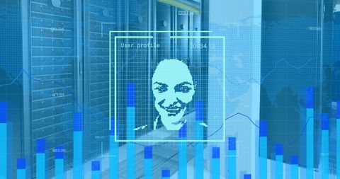 Biometric Data Processing on Digital Display - Download Free Stock Images Pikwizard.com
