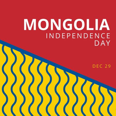 mongolia independence day design with bold wave patterns - Download Free Stock Templates Pikwizard.com