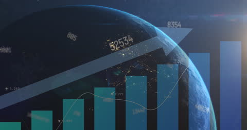 Futuristic Global Data Analytics Visualization Concept
