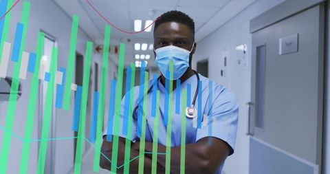 Healthcare Professional Analyzing Medical Data in Hospital