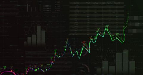 Futuristic Financial Data Analysis with Rising Stock Chart - Download Free Stock Images Pikwizard.com