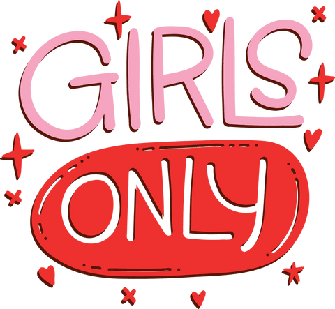 colorful handwritten 'girls only' transparent text design - Download Free Stock Videos Pikwizard.com
