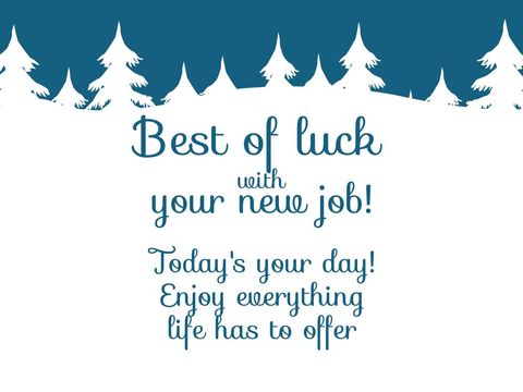 uplifting new job congratulations with wintry design - Download Free Stock Templates Pikwizard.com
