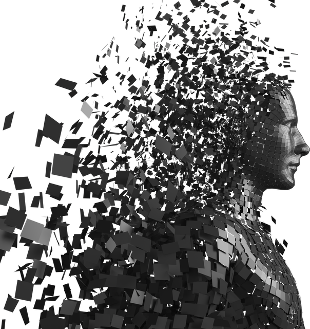 3D Male Avatar Composed of Black Shiny Pixels Fragmenting Transparent Background - Download Free Stock Videos Pikwizard.com