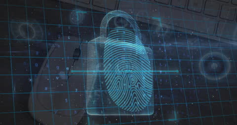 Digital Padlock with Fingerprint Security Matrix