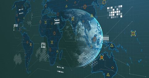 Global Connectivity Concept with Digital Maps and Networks - Download Free Stock Images Pikwizard.com
