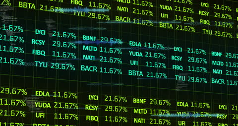 Vibrant Stock Market Data Animation Display