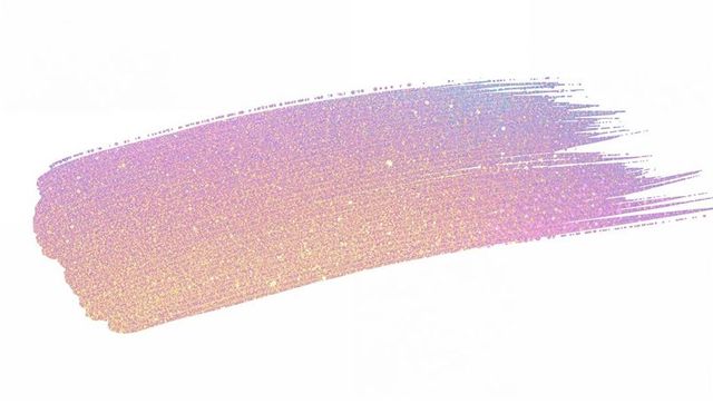 Shimmering iridescent glitter brush stroke pastel gold-pink gradient micro-glitter
