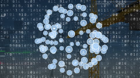 Digital Network Integration Over Cityscape