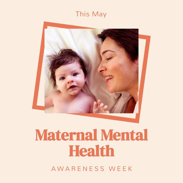 Maternal Mental Health Week Celebration with Mother and Child - Download Free Stock Templates Pikwizard.com