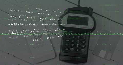 Finance Data Visualization Over Contactless Payment Device - Download Free Stock Images Pikwizard.com