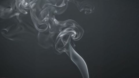 Ethereal Smoke Plume on Dark Gradient Background