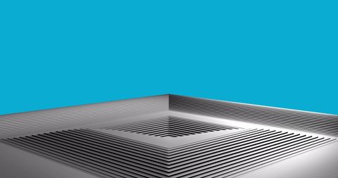 geometric grey squares pulsating on blue background - Download Free Stock Images Pikwizard.com