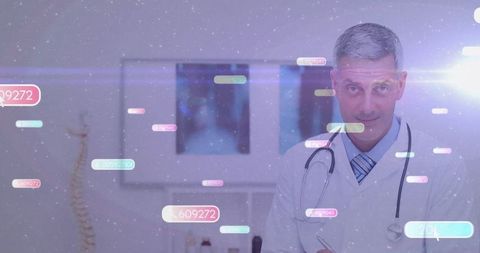 Innovative Healthcare Technology with Doctor in Clinic