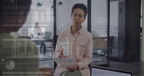Data Visualization with Diverse Business Professionals Collaborating in Modern Office - Download Free Stock Images Pikwizard.com