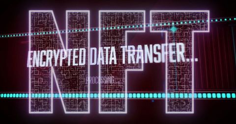 futuristic nft interface with encrypted data overlay - Download Free Stock Images Pikwizard.com