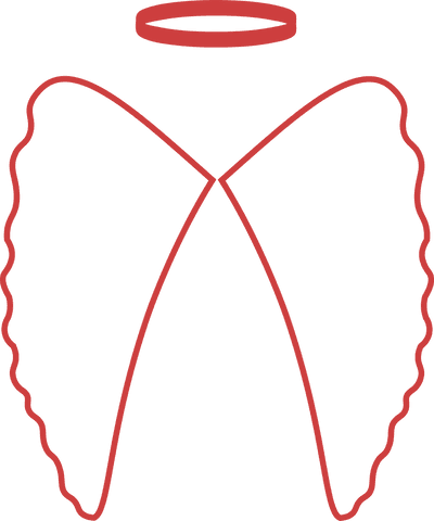 Red Angel Halo and Wings Illustration on Transparent Background - Download Free Stock Videos Pikwizard.com