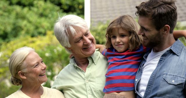 Multi-generational family spending time together outdoors - Download Free Stock Images Pikwizard.com