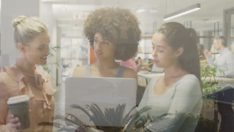 Team Collaborating in Bright Modern Office Environment