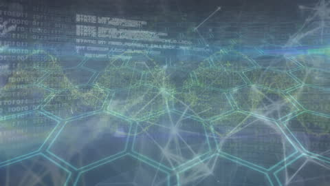 Digital Network Overlaying Virus Cells with Data Streams
