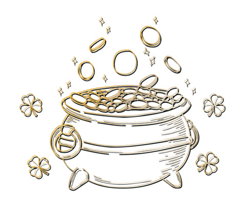 mystic cauldron with coins and clovers on transparent background - Download Free Stock Videos Pikwizard.com