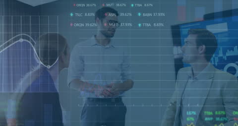 Business Team Analyzing Financial Data Visual Concept
