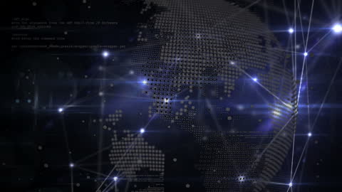 Abstract Digital World with Network Connections