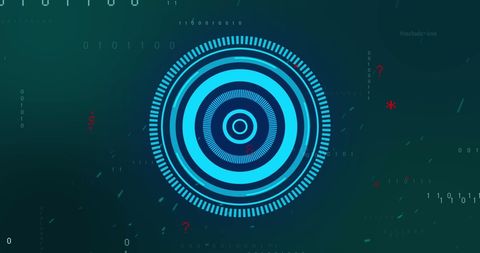 Digital Data Interface with Blue Circular Scanners - Download Free Stock Images Pikwizard.com