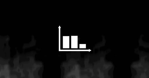Minimalistic Bar Chart Over Blend of Smoke and Darkness
