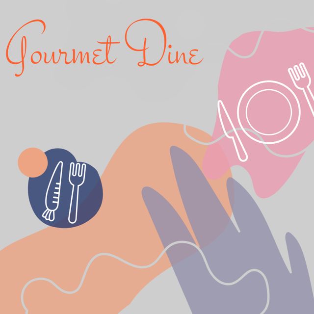 Modern Abstract Art Concept for Gourmet Dine Branding - Download Free Stock Templates Pikwizard.com