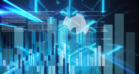 Animated Data Visualization in Neon Tunnel Setting