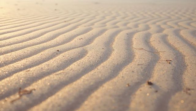 Close-up of rippled sand on tranquil coastal flat