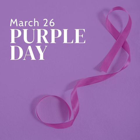 Purple Day Awareness Ribbon for Epilepsy Support - Download Free Stock Templates Pikwizard.com