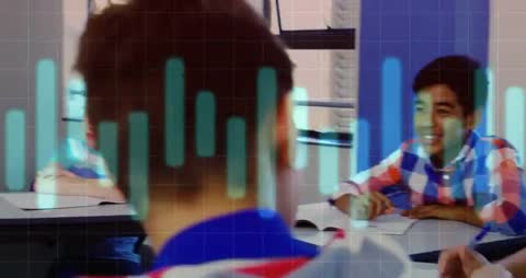 Students Collaborating in Classroom Discussing Data Concepts