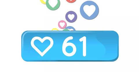 Social Media Like Counter with Colorful Heart Icons - Download Free Stock Images Pikwizard.com