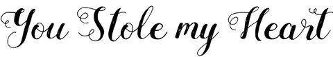 Romantic transparent text 'you stole my heart' illustration png