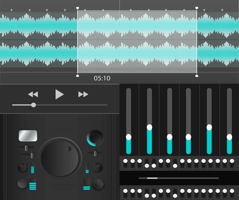 modern digital audio interface on transparent background - Download Free Stock Videos Pikwizard.com