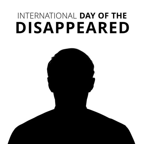 International day of the disappeared silhouette concept