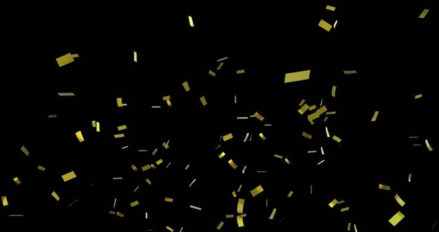 Gold Confetti on Black Background Celebration Concept - Download Free Stock Images Pikwizard.com