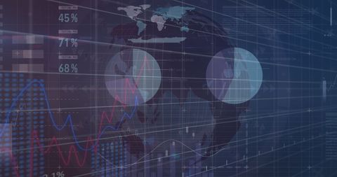 Global Data Network Processing on Digital Interface - Download Free Stock Images Pikwizard.com