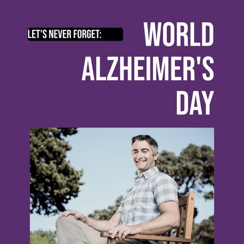 senior man smiling outdoors for world alzheimer's day - Download Free Stock Templates Pikwizard.com