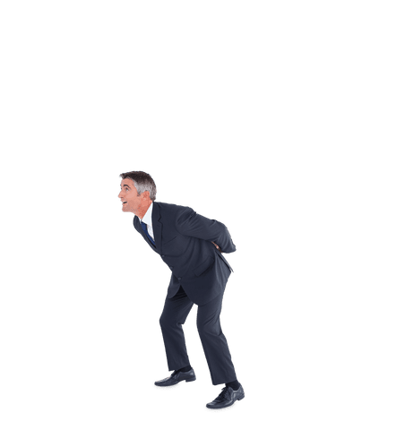 Businessman in Suit with Back Pain on Transparent Background - Download Free Stock Videos Pikwizard.com